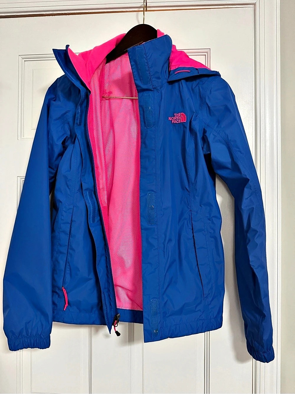 The North Face Allabout Raincoat Women'Small Blue & Pink